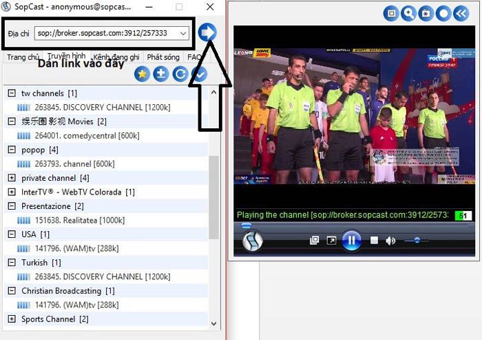 Cách lấy link sopcast - Kinh nghiệm chọn link Sopcast